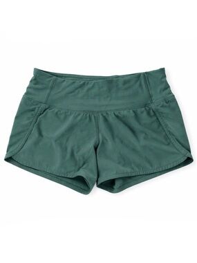 Lululemon Speed Up Shorts Teal Mid Rise Athletic Running Shorts Size 4